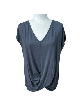 iGenjun Short Sleeve Top Blue Grey Size Large NWT